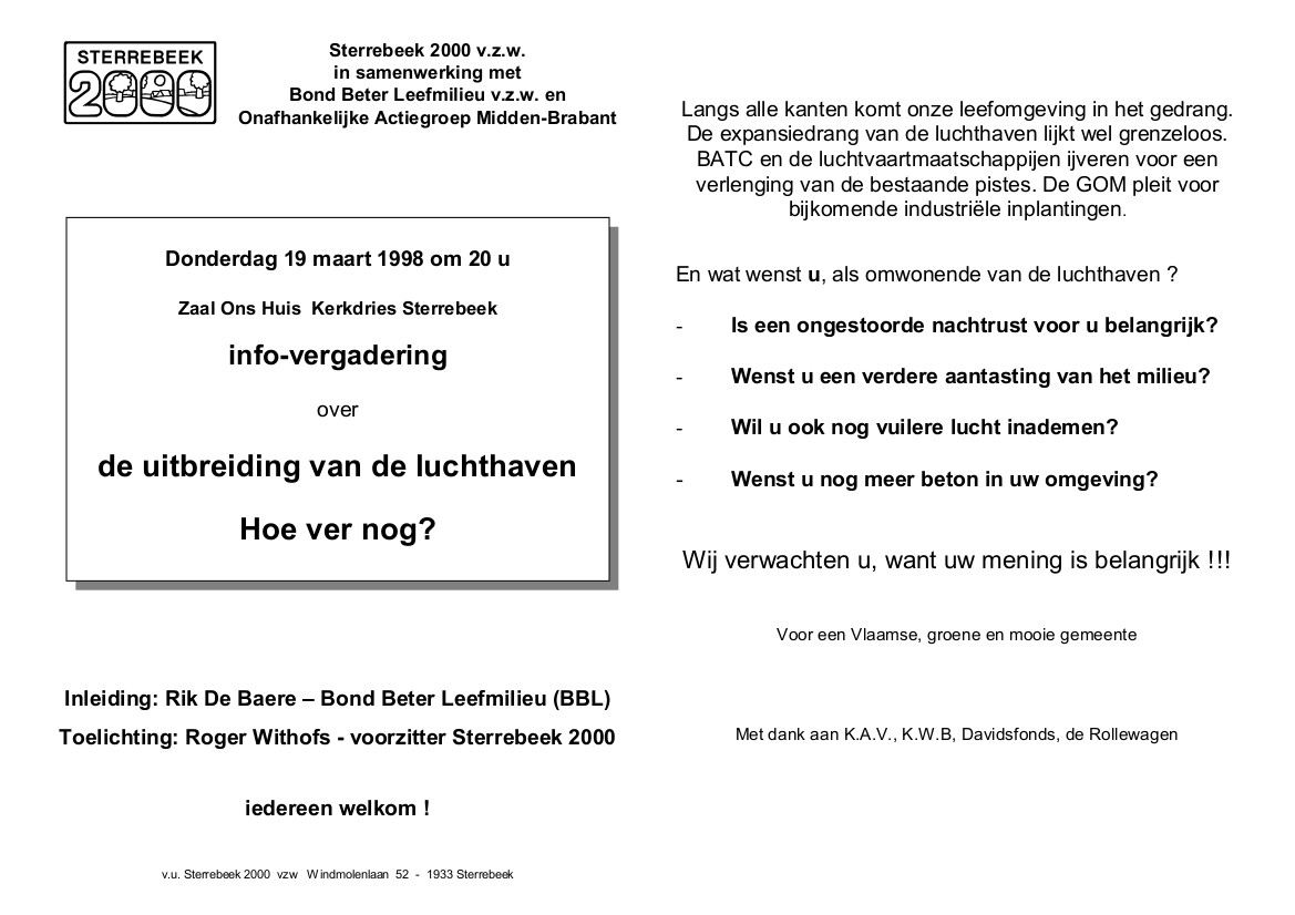 De uitbreiding van de luchthaven: hoe ver nog ?