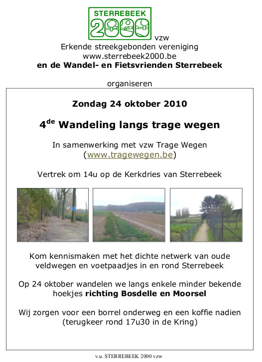 4de Wandeling langs trage wegen