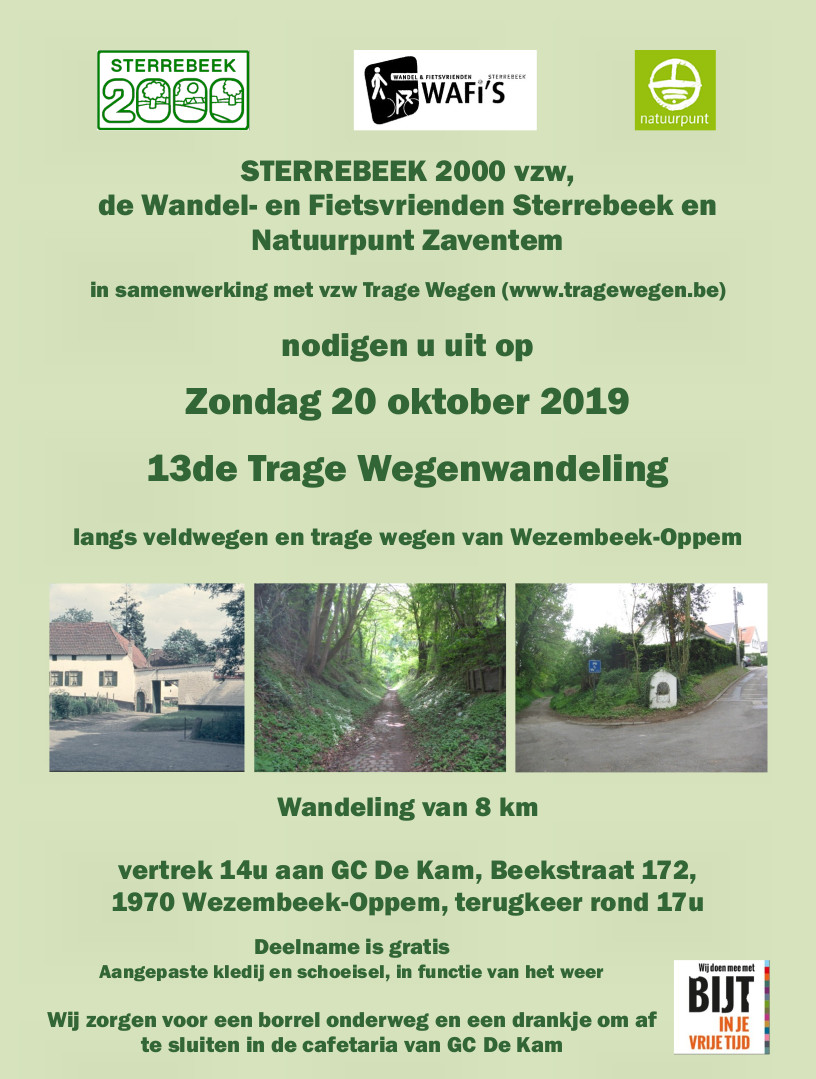 13de Trage Wegenwandeling  langs veldwegen en trage wegen van Wezembeek-Oppem