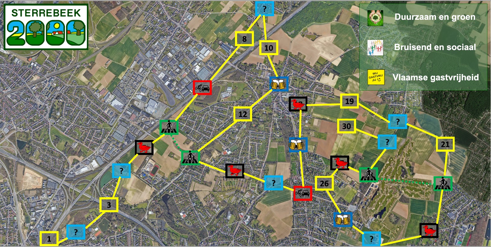 Reuze Ganzenspel op Sterrebeekse Parkfeesten