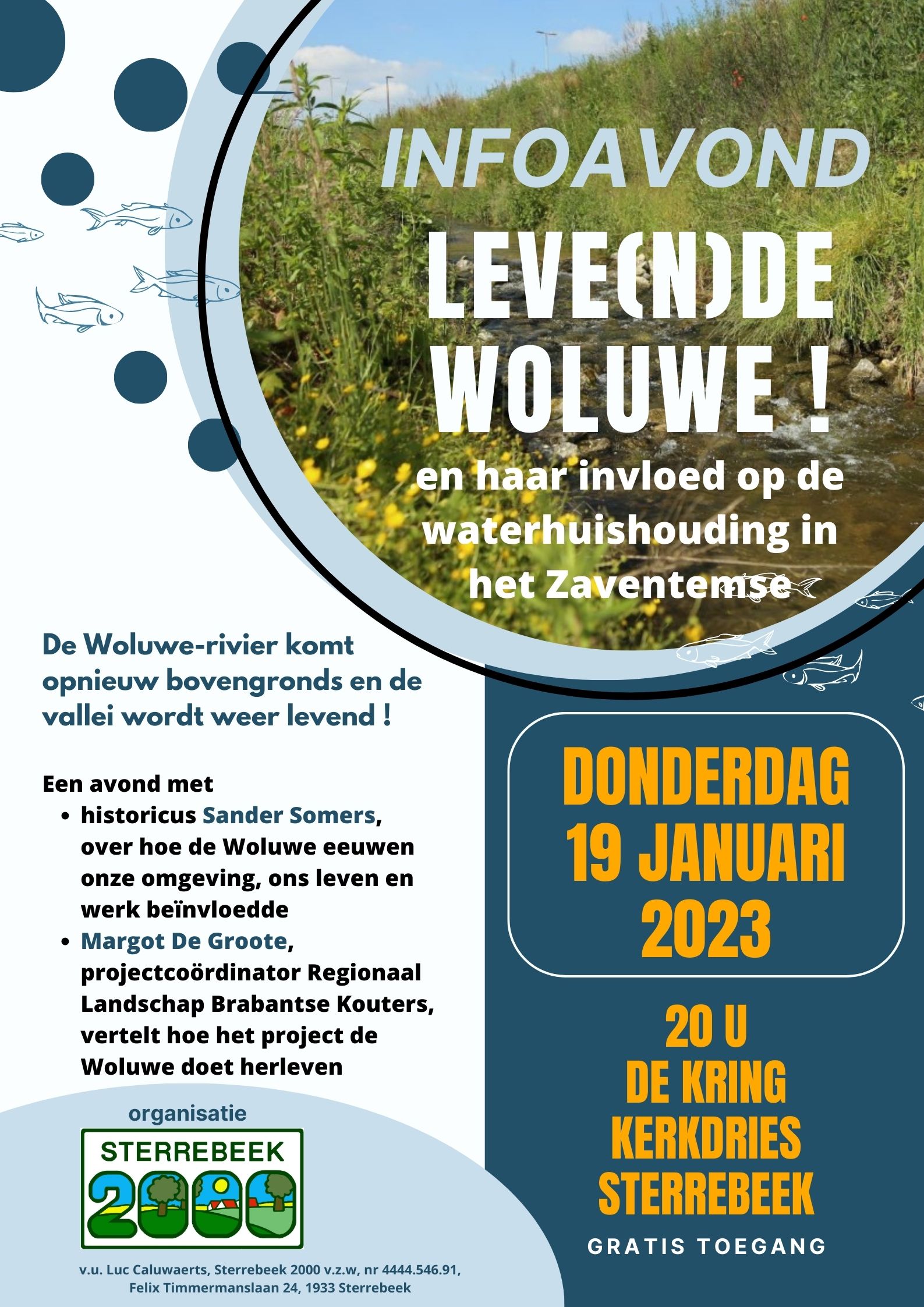 Infoavond: Leve(n)de Woluwe: en haar invloed op de waterhuishouding in het Zaventemse