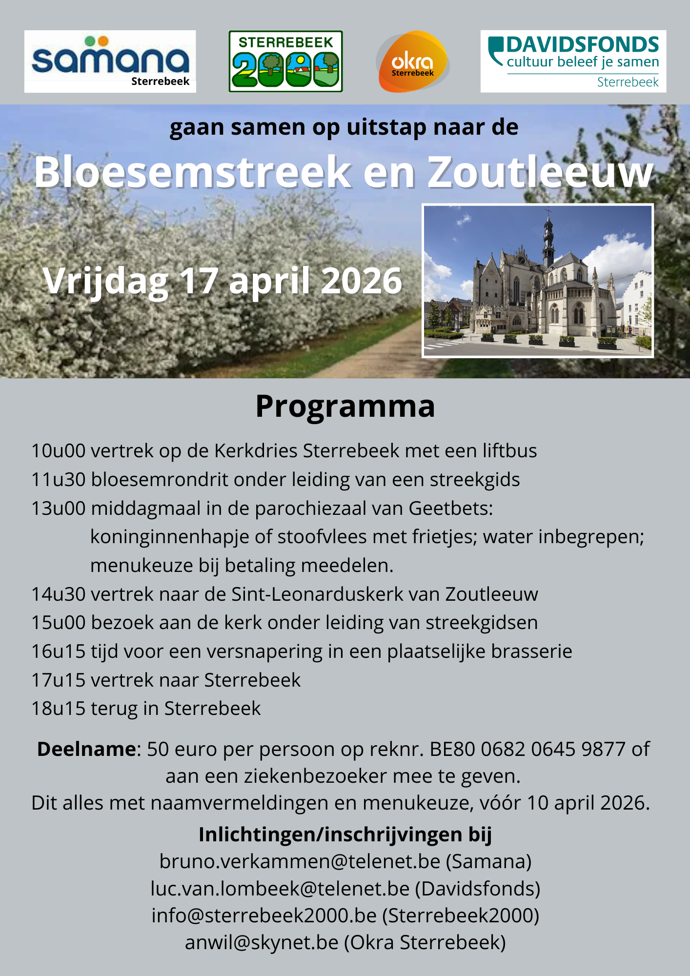 Samen op uitstap naar de Bloesemstreek en Zoutleeuw